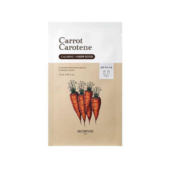 Skinfood - Carrot Carotene Calming Mask 27ml – Ansiktsmask från Skinfood | K-Beauty Carely.se