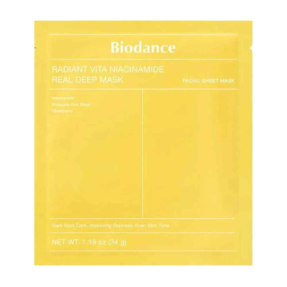 Biodance - Radiant Vita Niacinamide Real Deep Mask – Ansiktsmask från Biodance | K-Beauty Carely.se
