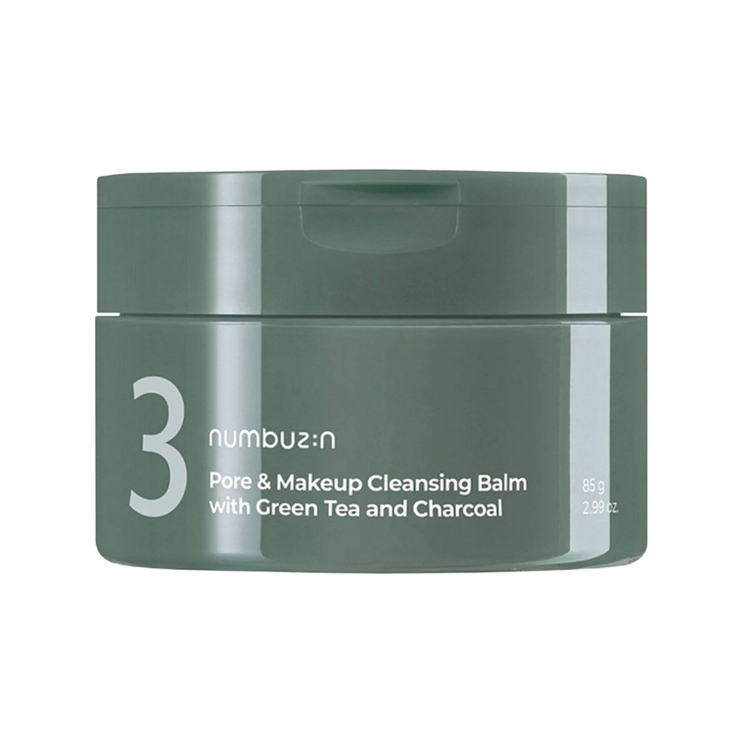 Numbuzin - No.3 Pore & Makeup Cleansing Balm with Green Tea & Charcoal 85g – Cleanser från Numbuzin | K-Beauty Carely.se
